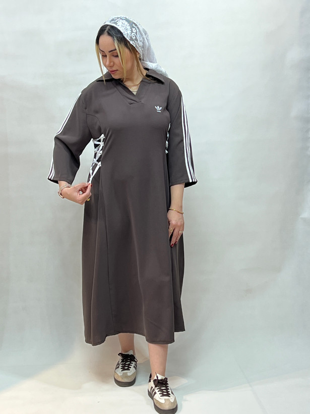 پیراهن پارچه ریزشی کمر گت