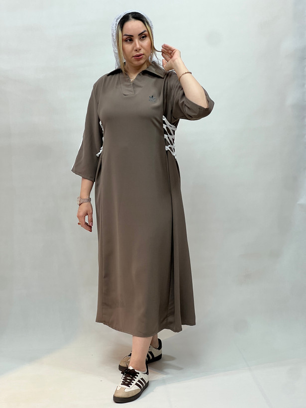 پیراهن پارچه ریزشی کمر گت