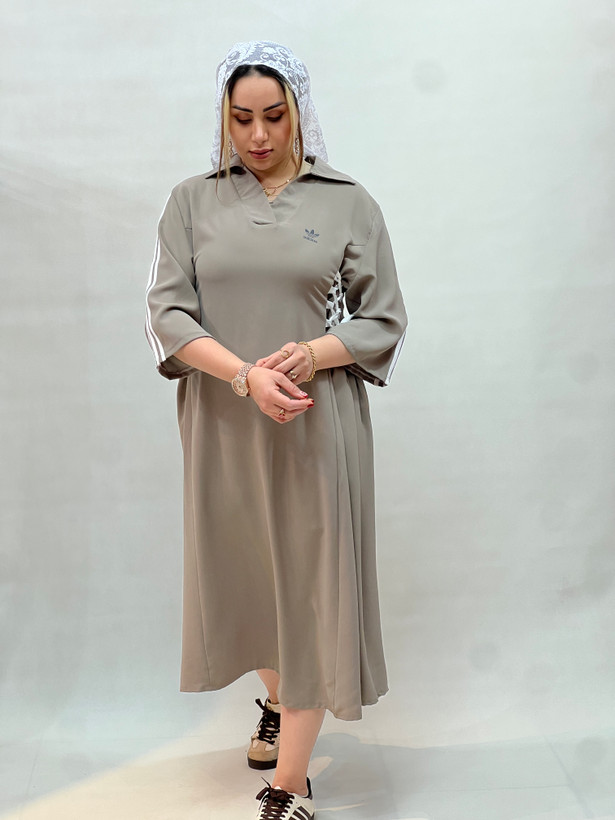 پیراهن پارچه ریزشی کمر گت
